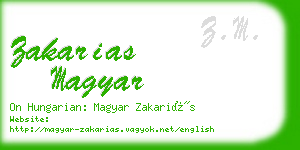 zakarias magyar business card